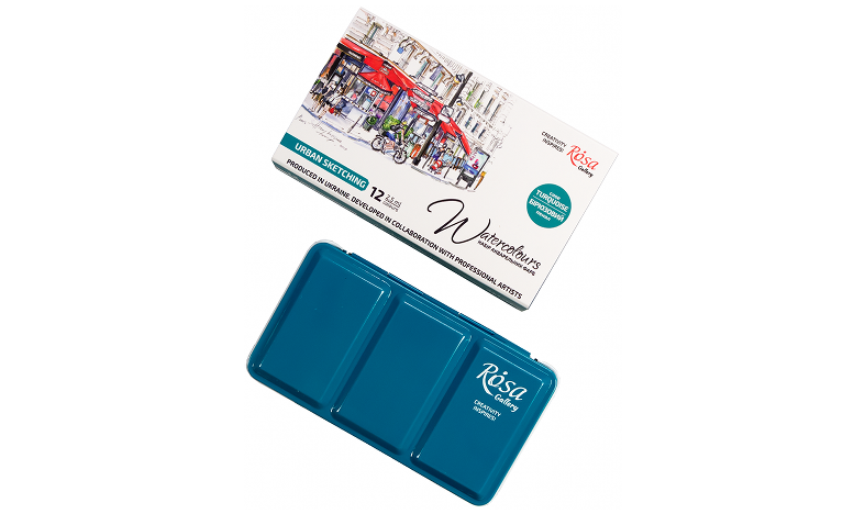 Rosa Watercolour Full Pan Urban Sketching Set of 12