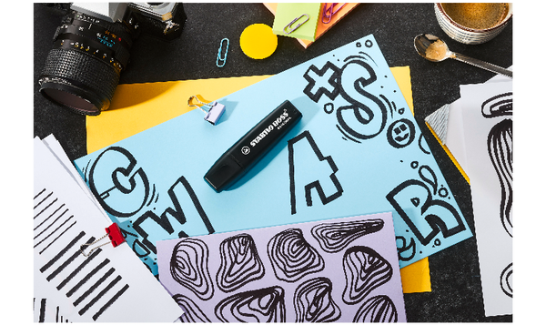 Highlighter - STABILO BOSS ORIGINAL NatureCOLORS - Pack of 4 - Beige, Warm Grey, Earth Green, Black