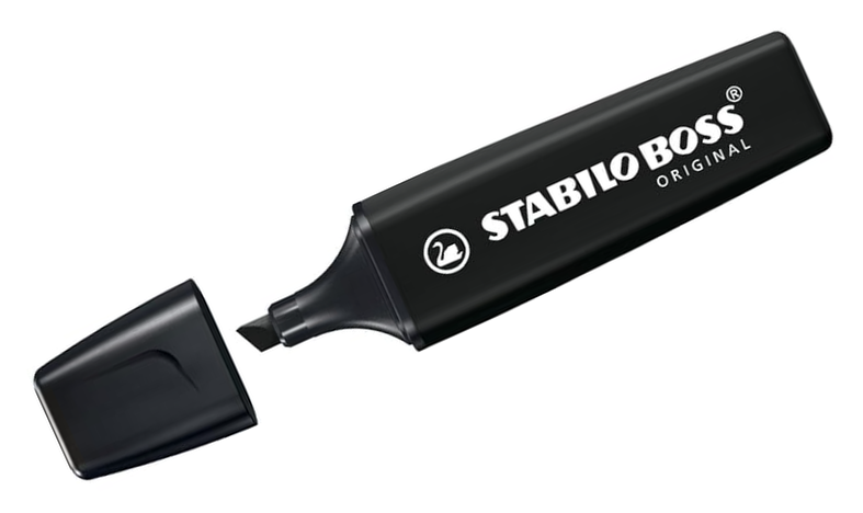 Highlighter - STABILO BOSS ORIGINAL NatureCOLORS - Pack of 4 - Beige, Warm Grey, Earth Green, Black