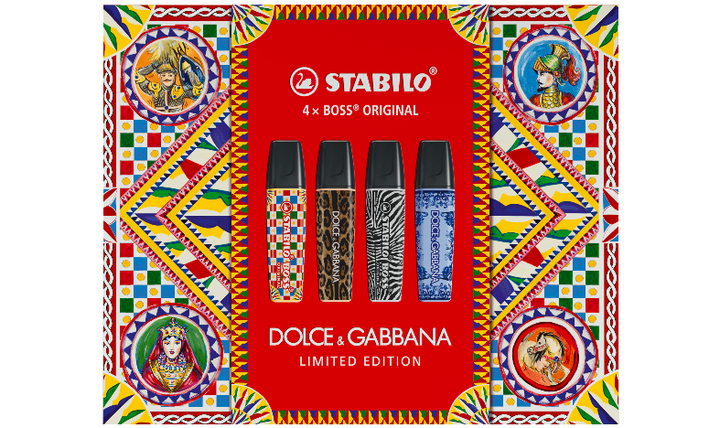 STABILO Highlighter BOSS ORIGINAL x DOLCE&amp;GABBANA - Premium Box of 4 - Limited Edition