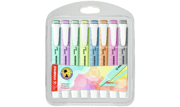 Highlighter - STABILO swing cool Pastel - Pack of 8 - Assorted Colours