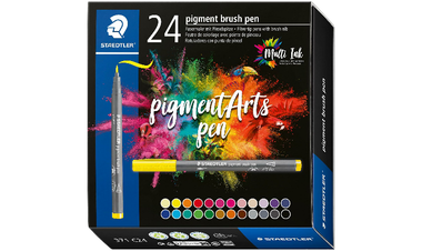 STAEDTLER Pigment Arts Brush Pen Set of 24 Assorted