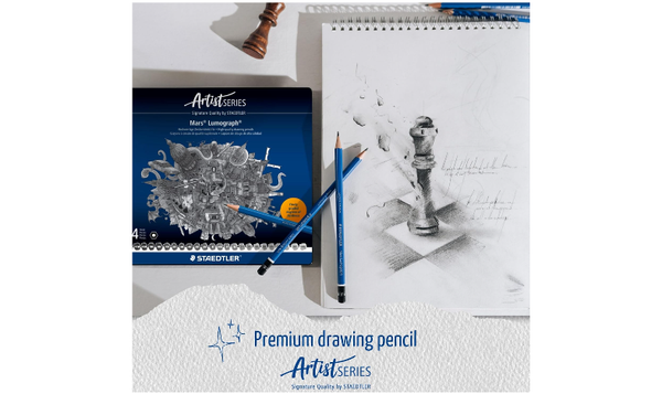 STAEDTLER Mars Lumograph Sketching & Drawing Pencils Tin of 24 Assorted