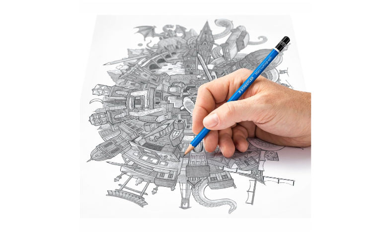 STAEDTLER Mars Lumograph Sketching &amp; Drawing Pencils Tin of 24 Assorted