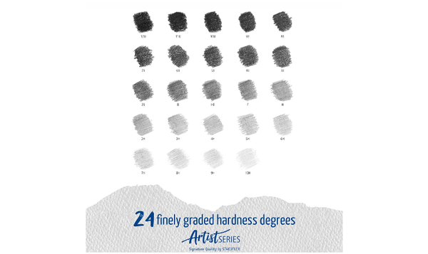 STAEDTLER Mars Lumograph Sketching & Drawing Pencils Tin of 24 Assorted