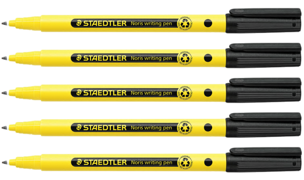 STAEDTLER Noris Handwriting Pen Black Pack of 5