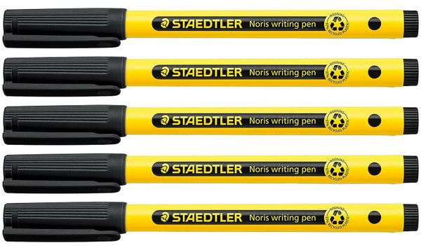 STAEDTLER Noris Handwriting Pen Black Pack of 5