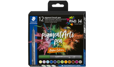 STAEDTLER Pigment Arts Brush Pen Set of 12 Nature