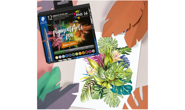 STAEDTLER Pigment Arts Brush Pen Set of 12 Nature