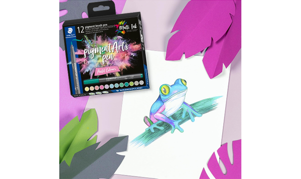 STAEDTLER Pigment Arts Brush Pen Set of 12 Pastel