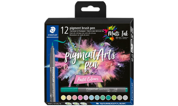 STAEDTLER Pigment Arts Brush Pen Set of 12 Pastel