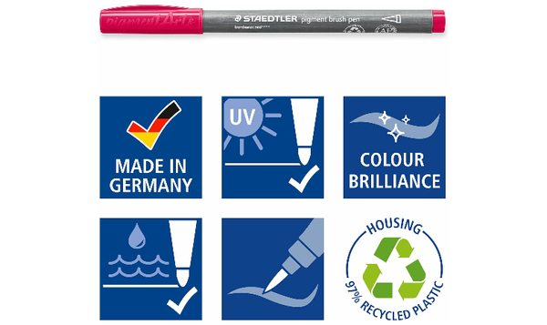 STAEDTLER Pigment Arts Brush Pen Set of 24 Assorted