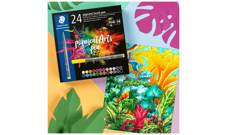 STAEDTLER Pigment Arts Brush Pen Set of 24 Assorted
