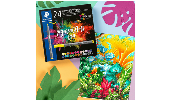 STAEDTLER Pigment Arts Brush Pen Set of 24 Assorted