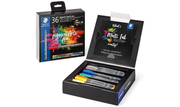 STAEDTLER Pigment Arts Brush Pen Set of 36 Assorted