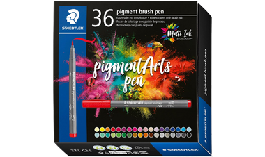 STAEDTLER Pigment Arts Brush Pen Set of 36 Assorted