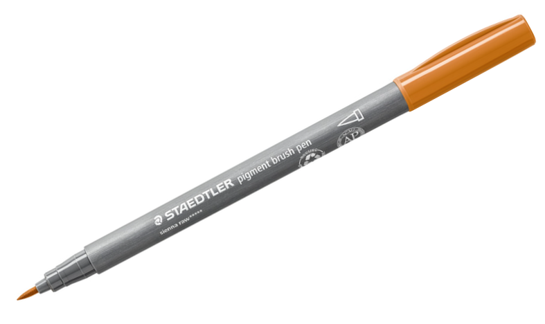 STAEDTLER Pigment Arts Brush Pen Set of 6 Greys &amp; Caramels