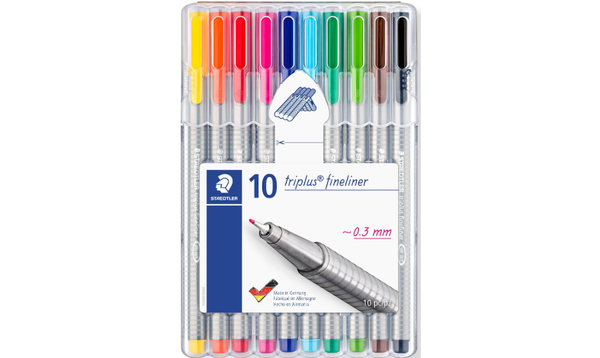 STAEDTLER Triplus Fineliner Pen Assorted Box of 10 334SB10