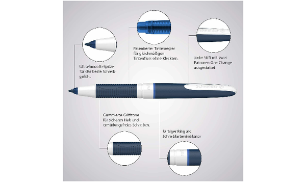 Schneider One Change Ink Roller Blue with Refill