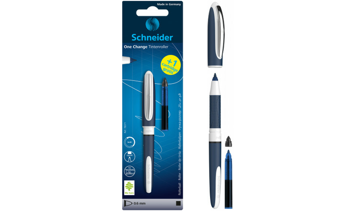Schneider One Change Ink Roller Black with Refill