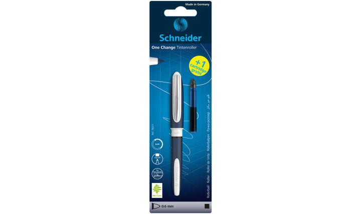 Schneider One Change Ink Roller Black with Refill