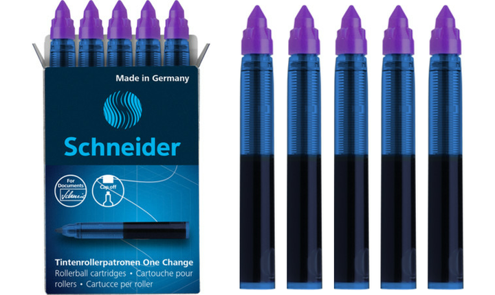 Schneider One Change Ink Roller (5 Cartridges)