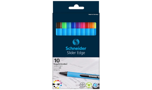 Schneider Slider Edge Ballpoint Pens XB Pack of 10 Assorted Colours