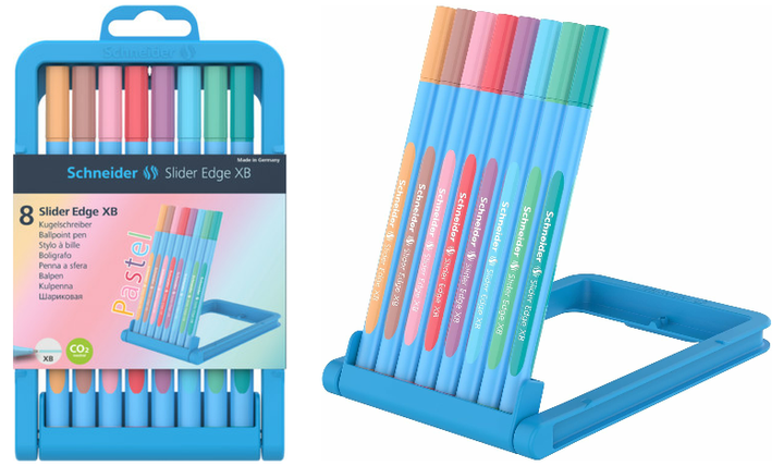 Schneider Slider Edge XB Ballpoint Pen Pastel Set of 8 Assorted