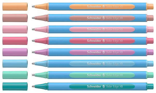 Schneider Slider Edge XB Ballpoint Pen Pastel Set of 8 Assorted