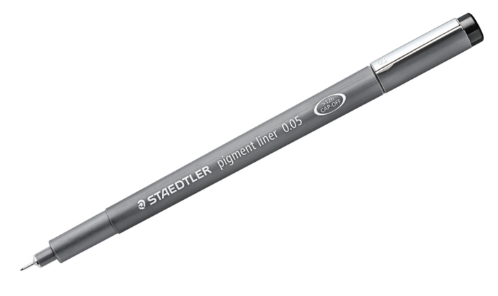 STAEDTLER 308 Pigment Liner Pen Assorted Deskset of 6