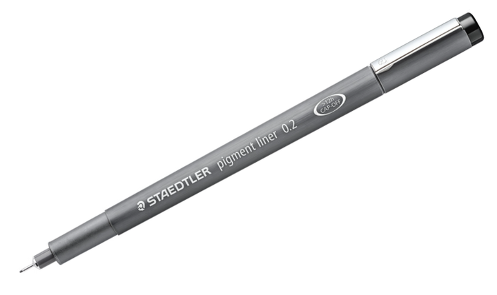 STAEDTLER 308 Pigment Liner Pen Assorted Deskset of 6