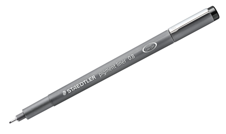 STAEDTLER 308 Pigment Liner Pen Assorted Deskset of 6