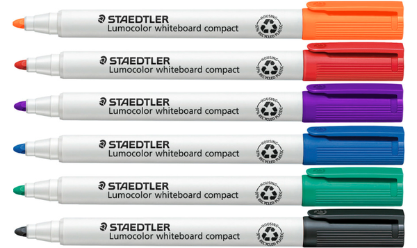 STAEDTLER Lumocolor Compact Whiteboard Marker Assorted Wallet of 6