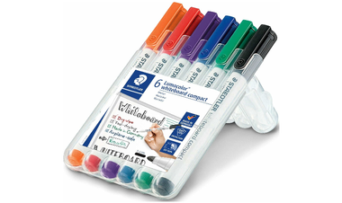 STAEDTLER Lumocolor Compact Whiteboard Marker Assorted Wallet of 6