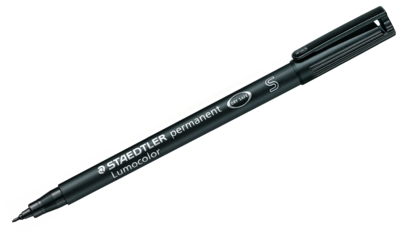STAEDTLER Lumocolor Permanent Marker Pen Superfine Wallet of 8