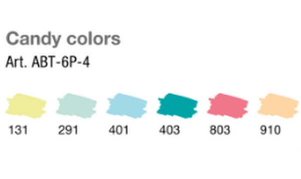 Tombow ABT Dual Brush Pen Candy Colours Set of 6