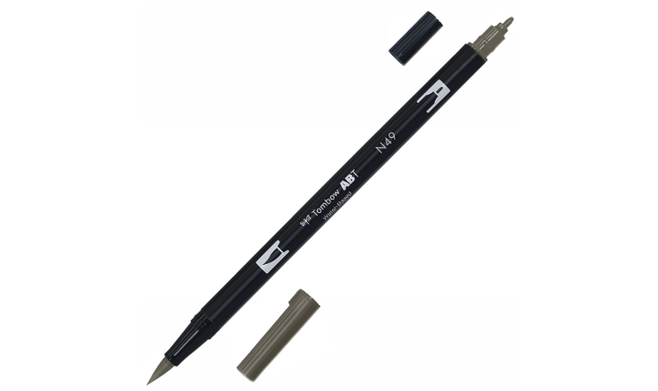 Tombow ABT Dual Brush Pen Grey Colours Set of 6