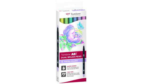 Tombow ABT Dual Brush Pen Pastel Colours Set of 6