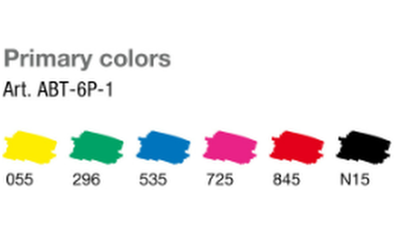Tombow ABT Dual Brush Pen Primary Colours Set of 6