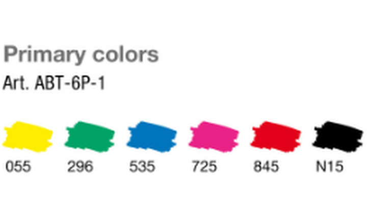 Tombow ABT Dual Brush Pen Primary Colours Set of 6