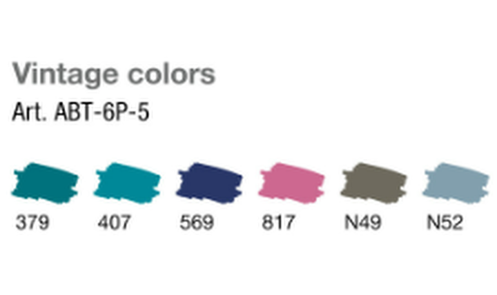Tombow ABT Dual Brush Pen Vintage Colours Set of 6
