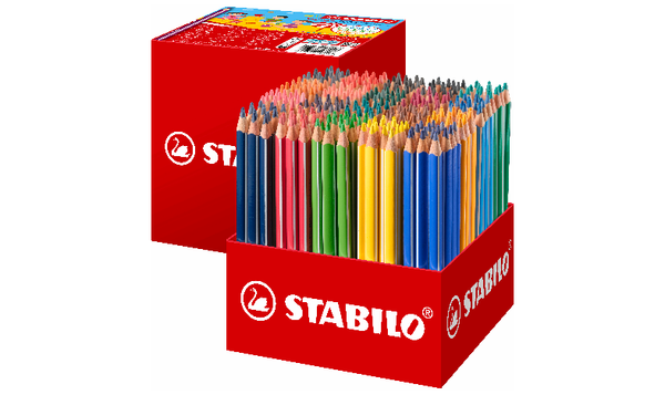 Triangular Colouring Pencil - STABILO Trio thick - Classpack of 300 - Assorted Colours