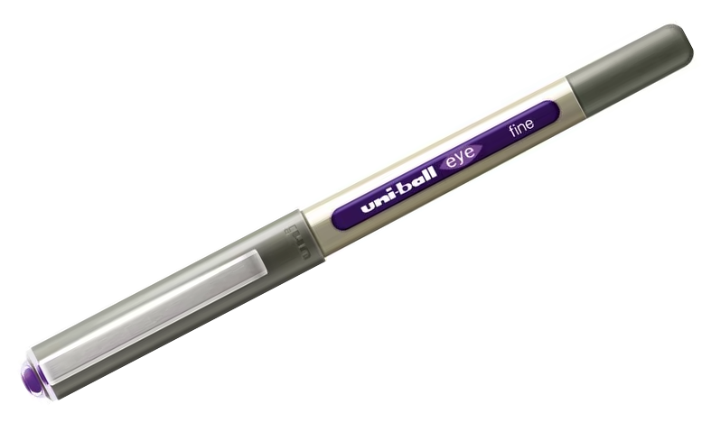 Stylo à capuchon roller à encre liquide - Violet UNI-BALL Eye Fine (UB-157  VT)