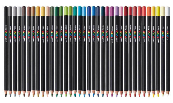 Uni Posca Coloured Assorted Pencils - Set of 36