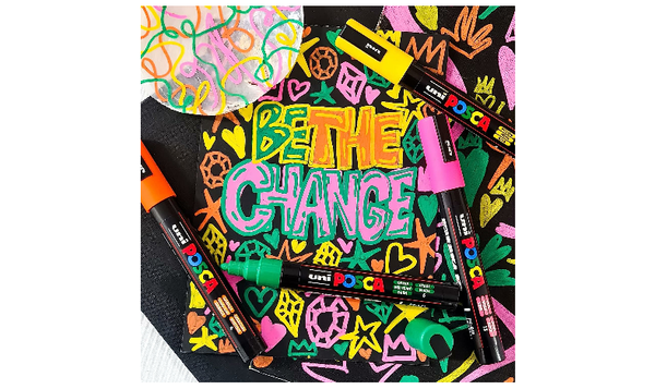 Uni POSCA Marker Pen PC-5M Medium Set of 4 Block