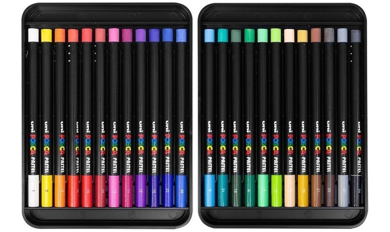 POSCA Pastel Pencil Set, 24-Color Set - Endeavours ThinkPlay
