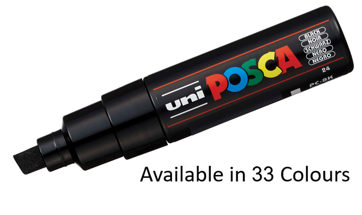 POSCA PC‑8K Broad Chisel Paint Marker (8mm)