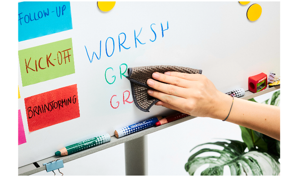 Whiteboard and Flipchart Markers - STABILO MARKdry - Classpack of 30 - Black with 2 x Sharpeners