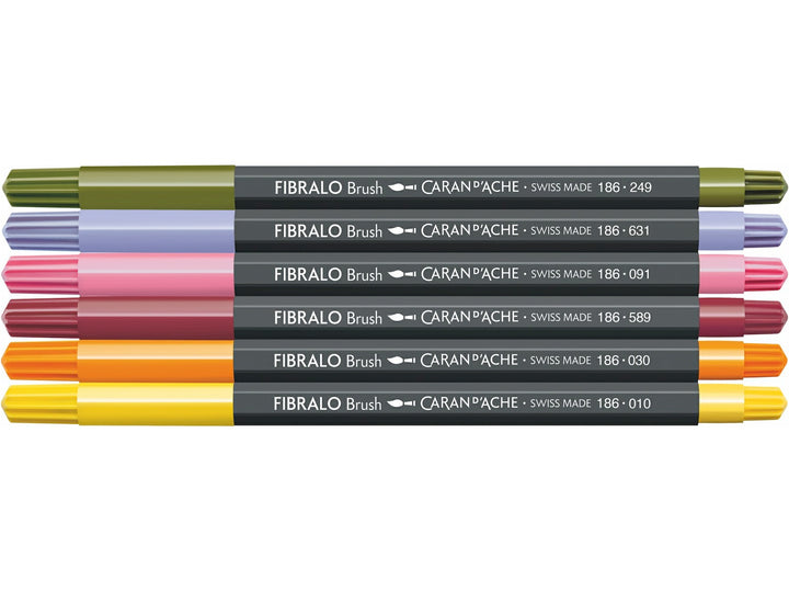 Horizontal lineup of the six Caran d&