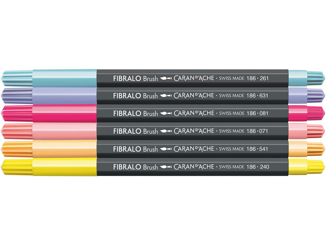 Horizontal lineup of the six Caran d&